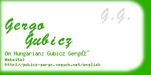 gergo gubicz business card